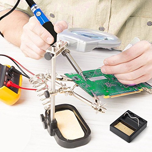 GHB Lötkolben 6 in 1 Lötset 60W 200-450°C Einstellbare Temperatur mit Koffer - 2