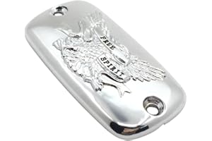 YECNECTY Tapa del depósito del cilindro maestro del freno de la motocicleta cromada Adorno de cabeza de águila Free Spirit para Honda Shadow 400 700 Magna 250 750 Steed 400 600 Valkyrie Goldwing
