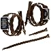 Produktbild Für Apple Watch Armband Gewebt, Qianyou 42mm Double Tour Woven Leder Sport Ersatz Armband Handgelenk Uhrband Uhrenarmband Erstatzband Draussen für Apple Watch Series 1/2/3,Nike+,Sport,Edition-Braun