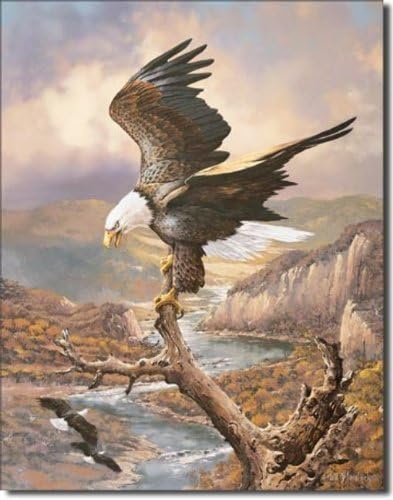 Ted Blaylock At Rest on the River Bald Eage Tin Sign by Sign Time Signs