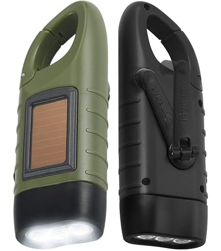 Torcia Solare Manuale Portabile LED - Piccola Luce Di Emergenza Per Campeggio E Arrampicata - Colore Giallo Limone