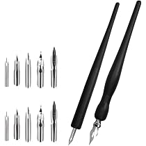 Set Calligrafia Con 10 Pennini E Portapenna – 5 Stili Diversi Per Fumetti, Lettering E Biglietti, Regalo Per Artisti E Principianti