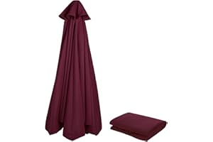 NAFGQIY Sonnenschirm Ersatzbezug 3m/270cm/2m/230cm/250cm 8 Streben/6 Streben Anthrazit/Blau/Grau/Rot/Beige, Sonnenschirm Stoff Uv Schutz 80 Windfest Stabil Strand Terrasse Garten Sonnenschirm Ersatzteile