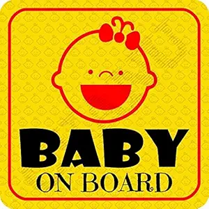 CVANU Baby On Board Kids Safety Warning Sticker for Driver, Safety Caution Sign Stickers CV-15