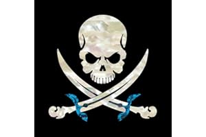 Inlaystickers Sticker für Gitarren & Bass - Pirate Skull B-134PS-WT