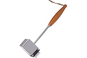 Lixiin Batticarne in Acciaio Inossidabile, Batticarne a Martello, Doppio Lato Pesante Batticarne Pesante Martello per bistecche, Pollo, Maiale, Lavabile in lavastoviglie