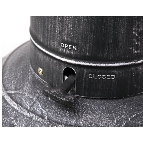 tepro Guss-Feuerstelle Jacksonville, schwarz/grau (52 x 52 x 140 cm) – Bild 9