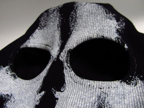 Sturmmaske Totensch?del mit 2 ?ffnungen für die Augen Schwarz - 3