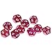 Produktbild MagiDeal 10 Pcs 12-seitig 12mm Polyedrische Würfel Set aus Acryl - Bunte Würfel mit weißen Punkten - Tischspiele Zubehör für Mathe Spiele, Dungeons und Drachen - Lila + Rot