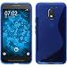Produktbild PhoneNatic Case für Lenovo Moto E3 Hülle Silikon blau S-Style + 2 Schutzfolien
