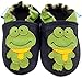 MiniFeet Soft Leather Baby Shoes, Frank the Frog, 18-24 Months