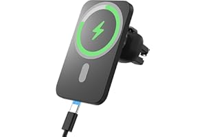 GGTHBRWW 15W Caricabatterie Wireless Magnetico Auto, Ricarica Veloce Wireless Car Charger, Porta Cellulare Auto, Caricatore Senza Fili Supporto Magnetico Telefono Auto per iPhone 17 16 15 14 13 12 Serie Galaxy