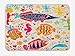 Produktbild CHKWYN Bear Bath Mat, Mammal Silhouette with Mountain Landscape Flying Birds and Forest Wildlife Design, Plush Bathroom Decor Mat with Non Slip Backing, Black White,15.7X23.6 inch