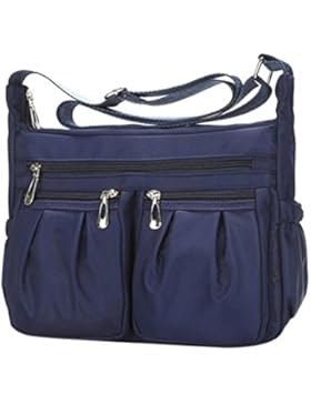 Crossbody Tasche, Huihong Damen Mode Einfarbig ReißVerschluss Wasserdichte Tasche Shopper Tasche Nylon UmhäNgetasche...