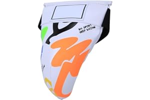 HERCHR Children Groin Guard, Soft PU Sponge Shock-Absorbing Groin Protector, Boxing Kickboxing MMA Muay Thai Sparring Groin Guard Protective Gear for Sanda Taekwondo Training