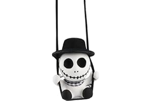 OOTSR Colgante de Esqueleto Oscilante, Decoración y Regalo para Coche, Accesorios Colgantes de Espejo Retrovisor (Negro)