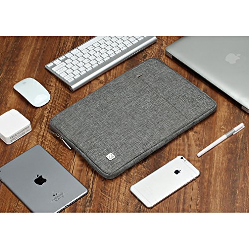 DOMISO 14 Zoll Wasserdichtem Material Laptop Sleeve Case Tragbar Notebook Hülle Beutel Anti-Kratzern Schutzhülle Tasche Schutzabdeckung , Grau - 6