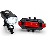 Busstier Bisiklet Işık Seti USB Şarjlı &Ouml;n Arka Bisiklet Farı 2&rsquo;li LED Bisiklet Lambası Su Ge&ccedil;irmez 300 L&uuml;men Stop Lambası Set