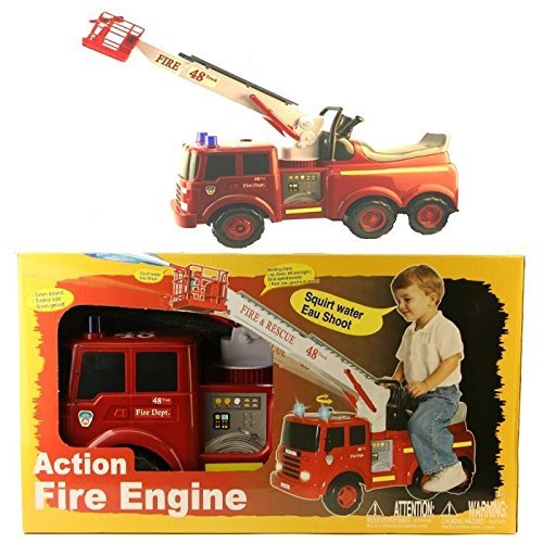 Fire Engine Ride On Toy Water Squirt Kids Play And Ride Vehicle