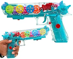 Toyshine Concept Musical and 3D Lights Kids Transparent Gun, Toy for 2 to 5 Year Kids Baby Toy, Multi Color