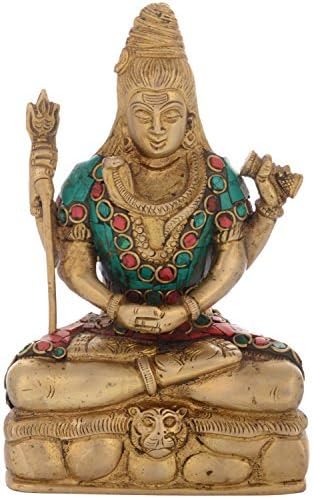 Kapasi Handicrafts Lord Shiva Shankar Idol Statues (9.5 x 6 x 15 cm)