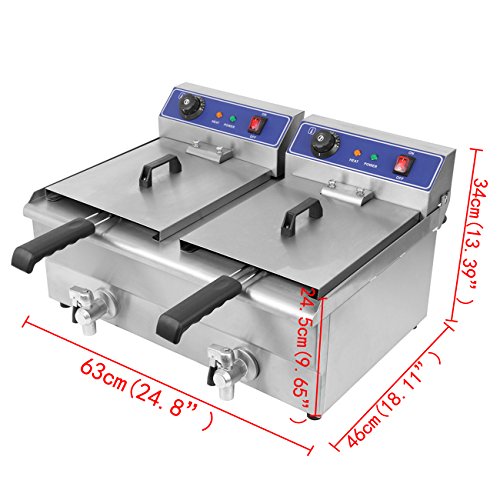 Ridgeyard 19l Edelstahl Stahl Doppel Fritteuse Doppel Tank Kommerzielle Kche Tief Fett Friteuse Restaurant Deep Fryer Ridgeyard 19l Edelstahl Stahl Doppel Fritteuse Doppel Tank Kommerzielle Kche Tief Fett Friteuse Restaurant Deep Fryer