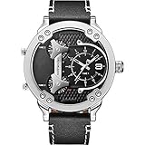 YZPNSSB Herrenuhr Quarzuhr Edelstahl Herrenuhr Wasserdichte Mode Sport Casual Multifunktionsuhr Trenduhr (Farbe : Weiß)