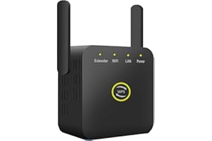 GPVKO 2025 Newest WiFi Extender, WiFi Booster, WiFi Repeater, Covers Up to 3650 Sq.ft and 45 Devices, Internet Booster - with Ethernet Port, Quick Setup, Home Wireless Signal Booster （ WPS）