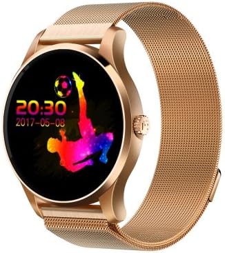 NEWBEN K88 Bluetooth Smart Bracelet Watch, IP65 Waterproof Sedentary Reminder Fitness Tracker Smart Heart Rate Monitor Sports Activity Pedometer Touch Screen Remote Camera for Android &amp; IOS Smartphone (Golden)