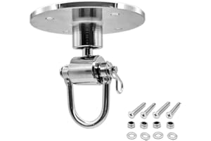 Feeziloe Multi-Direction Speedbag Swivel, Pro Swivel Ceiling Hook Hanger, Boxing Punching Bag Handle Hook Accessories(1 Set with Mounting Screws)