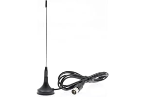 Anadol DVBT/T2 Antenne - Leistungsstarke DVB-T2 Antenne mit hoher Empfangsqualität Signalstärke/DVB-T2 & DVBT-HD/digital Ready/Magnetfuß & 1,5m Kabel/für alle DVB-T2 und DAB Geräte - 1,5 Meter Kabel