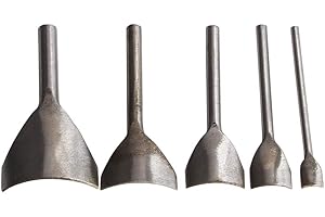 CO-LINK DIY 5 Tamaños Arco- forma Herramientas de cuero de corte de sacador para el bolso de la correa de la correa