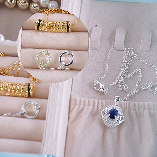 Schmuckkästchen,Wuudi klein tragbar Leder Reisen Schmuck Fall Schmetterling Deko Display Aufbewahrung Organizer für Ringe Halskette - 7