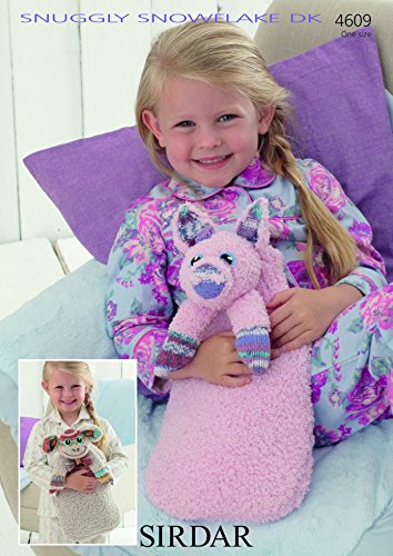 Sirdar Pig & Monkey Wärmflasche Bezügen Schneeflocke Strickmuster 4609 DK