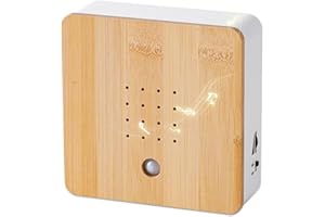 XPJBKC Bird Sound Box, Wood Singing Bird Box with Motion Sensor, Decorative Bird Chirping Soundbox with Nature Sounds, Bird Singing Speaker for Bathroom, Spa, Guest, Toilet and Relaxation, White