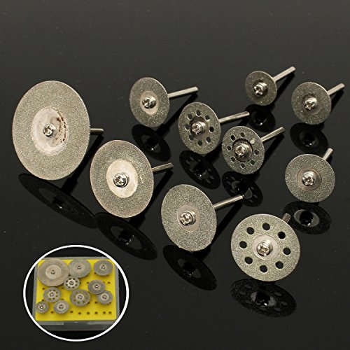 BABAN 10x 1/8“ Kreissägeblätter Diamant-Trennscheibe Set Kreis Sägeblätter Scheiben Schleifen 3.0mm - 2