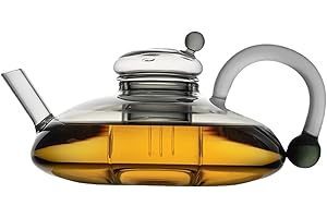 BSBKOJ Teiera in, scalda infusore, adorabile base riscaldante, bollitore elettrico portatile in, con manico, per casa, ufficio, casa da tè, nero, bianco