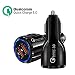 Produktbild ULTRICS Kfz Ladegerät, 2 Ports USB Quick Charge 3.0 Schnellladegerät QC Auto Netzteil für iPhone X/8 Plus Samsung Galaxy S9/S8 Plus Smartphones