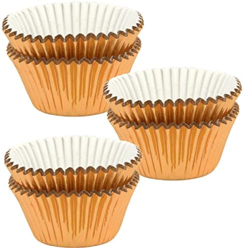 High Quality Metallic Muffin, Cupcake Cases - Triple Pack (135 Cases) (Gold)