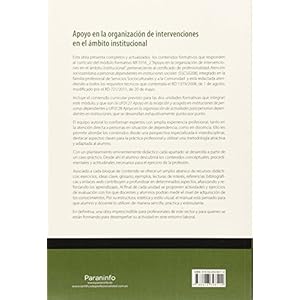Apoyo en la organización de intervenciones en el ámbito institucional. Certificados de profesionalidad. Atención sociosanitaria a personas ... soci