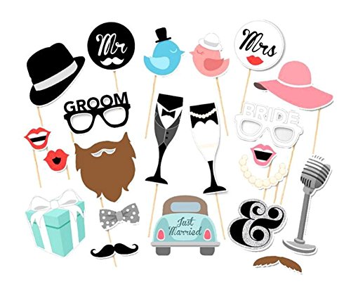 22xKentop Photo Booth Photocall Foto Apoyos con Accesorios...