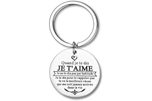 SHIQIAO SPL Porte Clef Amoureux Couple Cadeau D'anniversaire Femme Homme Porte-Clés Je T'aime Petite Amie Cadeau Copine