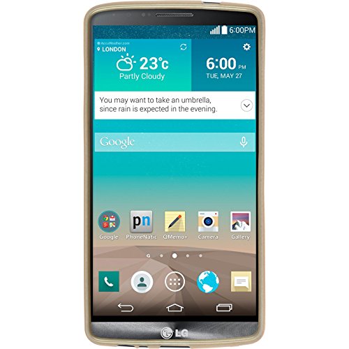PhoneNatic Funda de silicona para LG G3 - brushed oro - Cover Cubierta   protector de pantalla