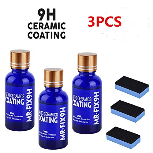 Preisvergleich Produktbild Auto keramische Beschichtung von der Auto keramischen Beschichtung Kit Anti-Scratch Auto polnischen Auto Hochglanz Keramikmantel Auto Detaillierung Glasmantel Pflege Super hydrophoben Glasbeschichtung 3pcs