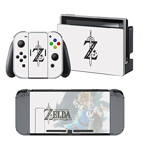 Preisvergleich Produktbild Nintendo Switch + Controller Aufkleber Schutzfolien Set - Zelda / Switch