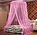 Produktbild Court-Stil Moskitonetz Bett Baldachin Für Kinder Fliegen Insektenschutz Indoor Dekorative Höhe 3m Top-Durchmesser 1m Rosa