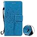 Produktbild Samsung Galaxy J5(2016)/Galaxy J5 Duos(2016)/J510 Hülle,Leder PU Lederhülle Flip Hülle Case Schutzhülle Muster Schmetterling Baum Katze Bookstyle Cover Schale Stand Ständer Etui Schutzhülle Tasche Wallet Case Leder Tasche mit Weich TPU Innere Brieftasche Schutzhülle Pour Samsung Galaxy J5(2016)/Galaxy J5 Duos(2016)/J510 5,2-Zoll[Blau]