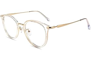 Firmoo Okulary damskie z filtrem niebieskiego światła, antyodblaskowe, bez korekty wzroku, dla kobiet i mężczyzn, duże, okrągłe okulary do komputera, chroniące przed bólem głowy, UV400, niebieskie światło