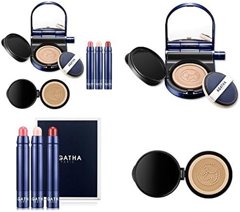 Agatha Paris Fitting Touch Foundation Pact Combo(1 Pact+ 1 Lip Crayon Kit) in Bright White (#21) by AGATHA PARIS