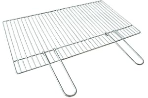 YAOFANG GRIGLIA 40 X 67 CM BBQ in Filo di Ferro Cromato C/Manici Pieghevoli